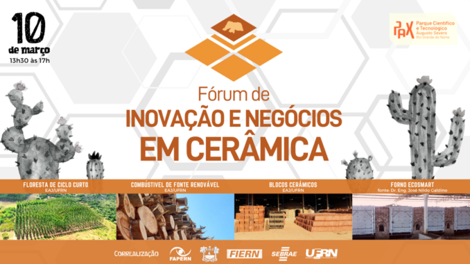 Fórum de Inovação e Negócios em Cerâmica acontece no próximo dia 10