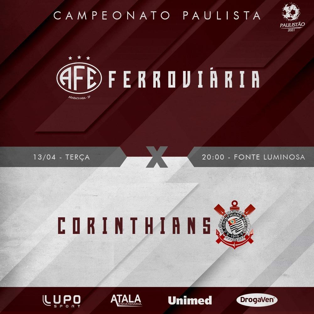 Ferroviária enfrenta o Corinthians na terça- feira 13/04 pelo Paulistão 2021!