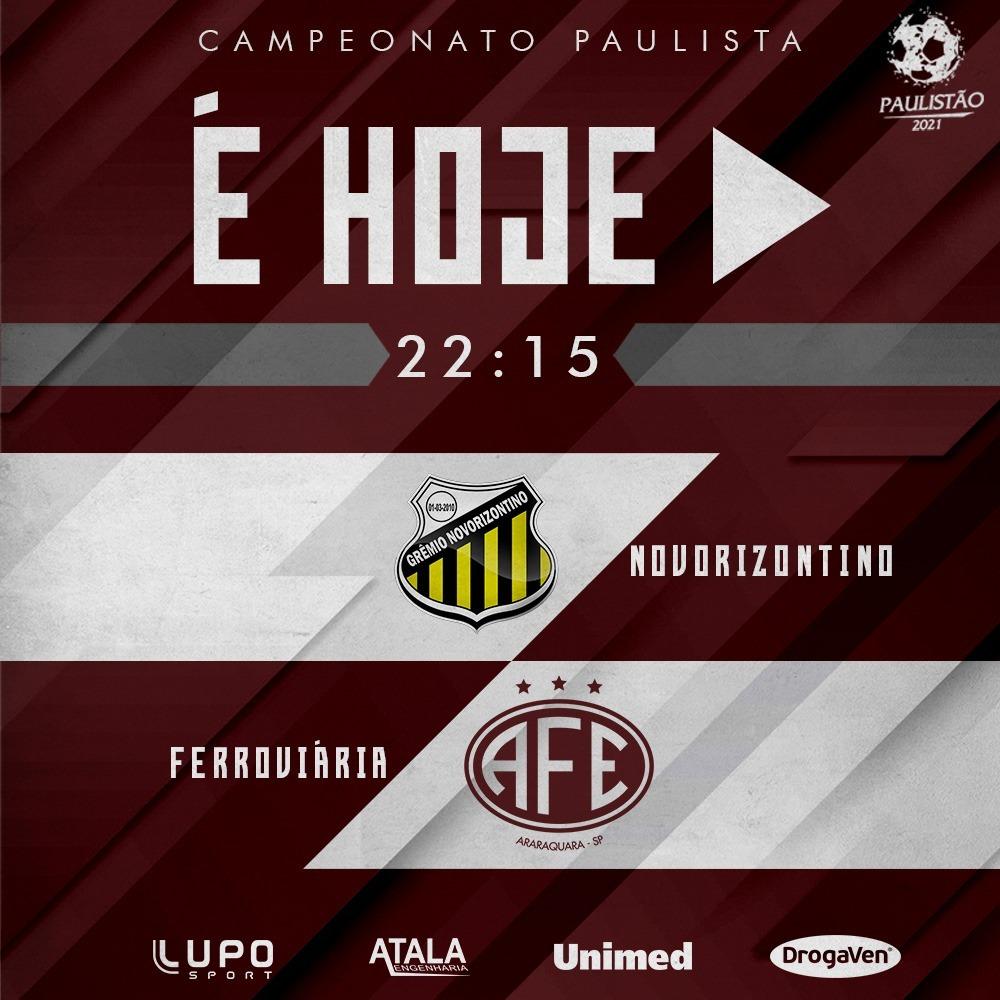 Hoje é dia de Ferroviária contra o Novorizontino pelo Paulistão 2021!
