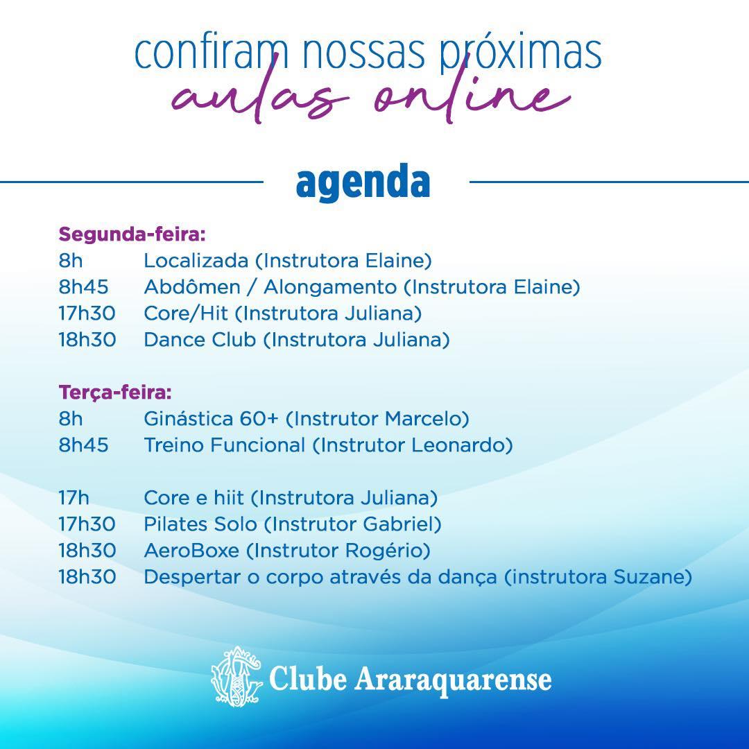 Programção semanal 2 do Clube Araraquarense!