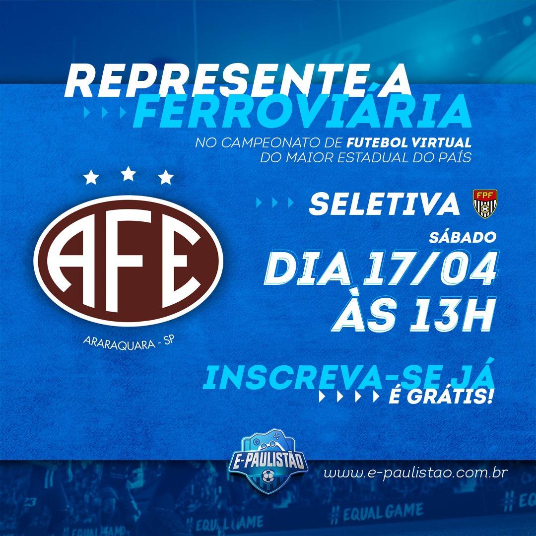 Represente a Ferroviária no E-Paulistão!