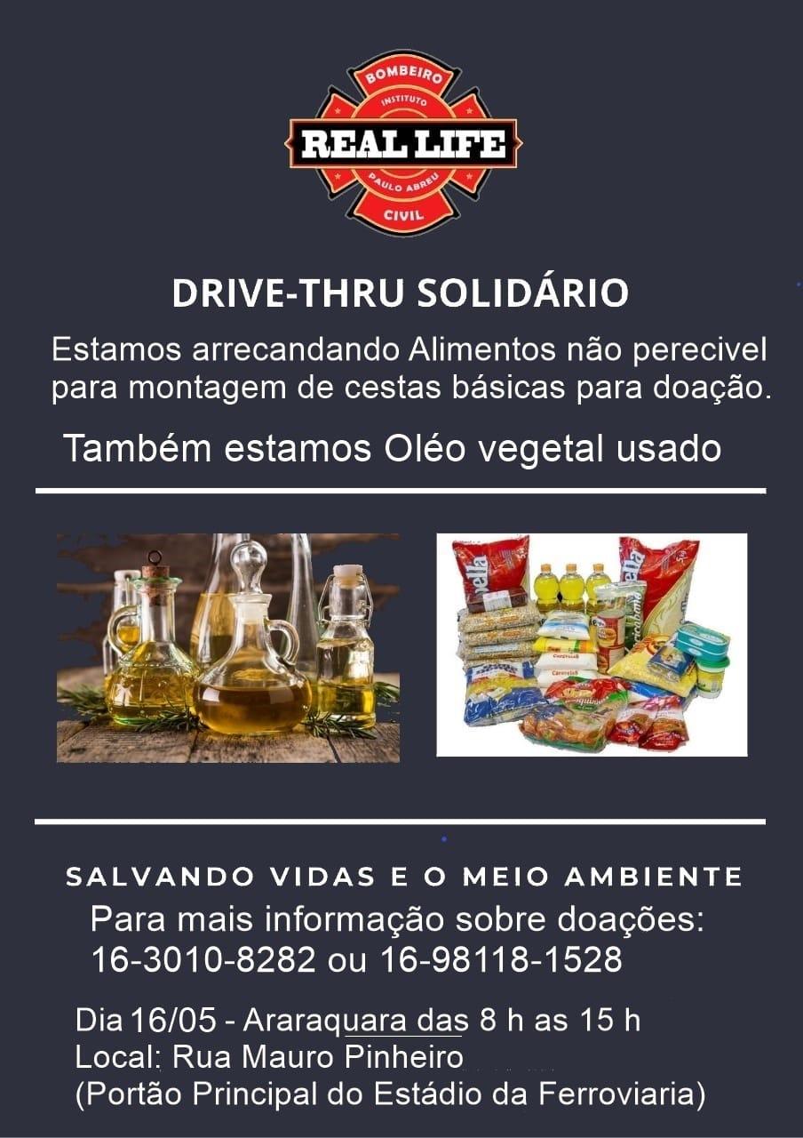 Drive Thu Solidário Real Life 2021!