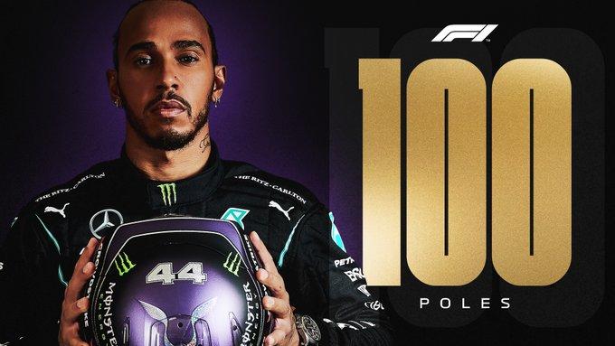 Hamilton conquista 100ª pole position na  GP da Espanha 2021!