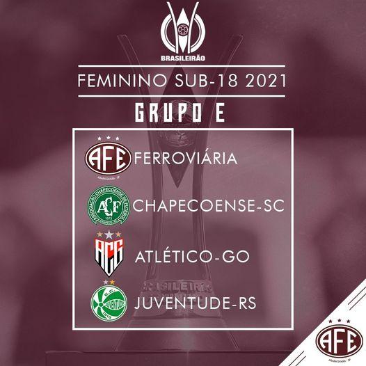 Ferroviária está no Grupo E, do Campeonato Brasileiro Feminino Sub-18!