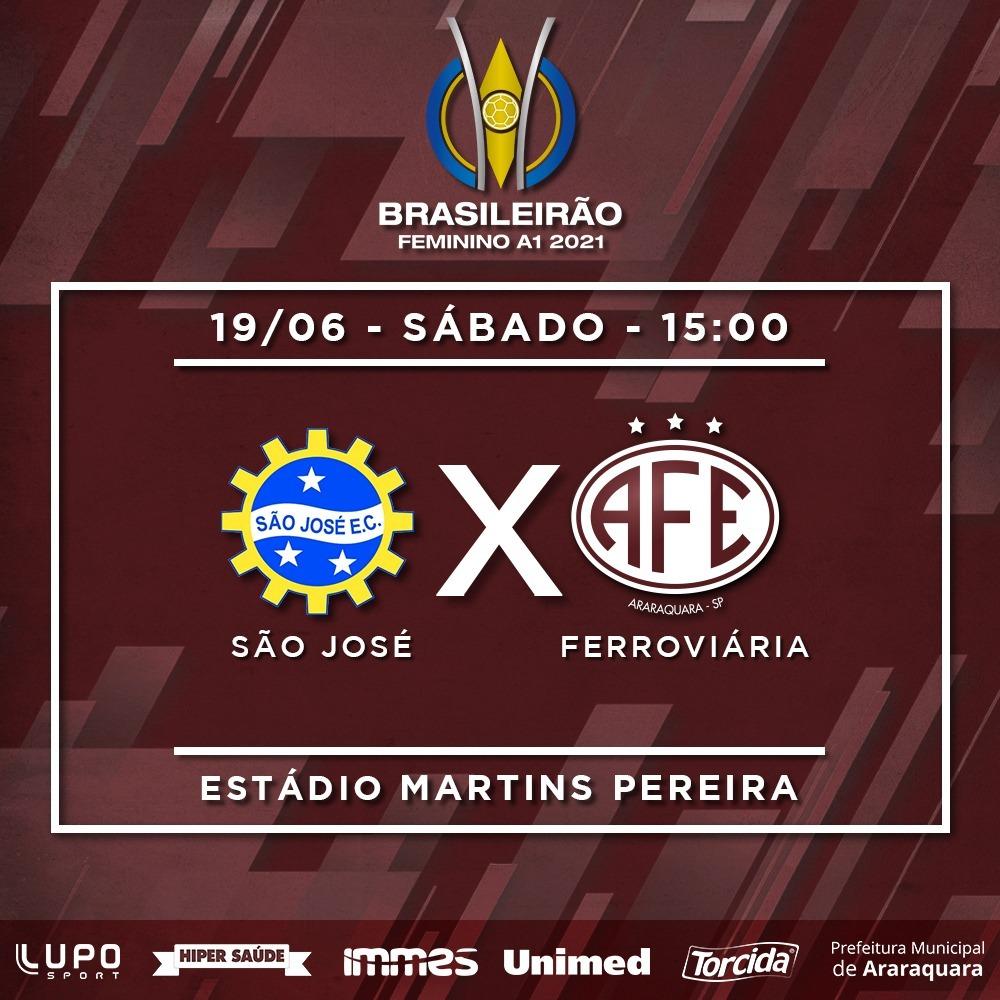 Hoje é dia de Ferroviária X São José pelo Brasileirão Feminino 2021!