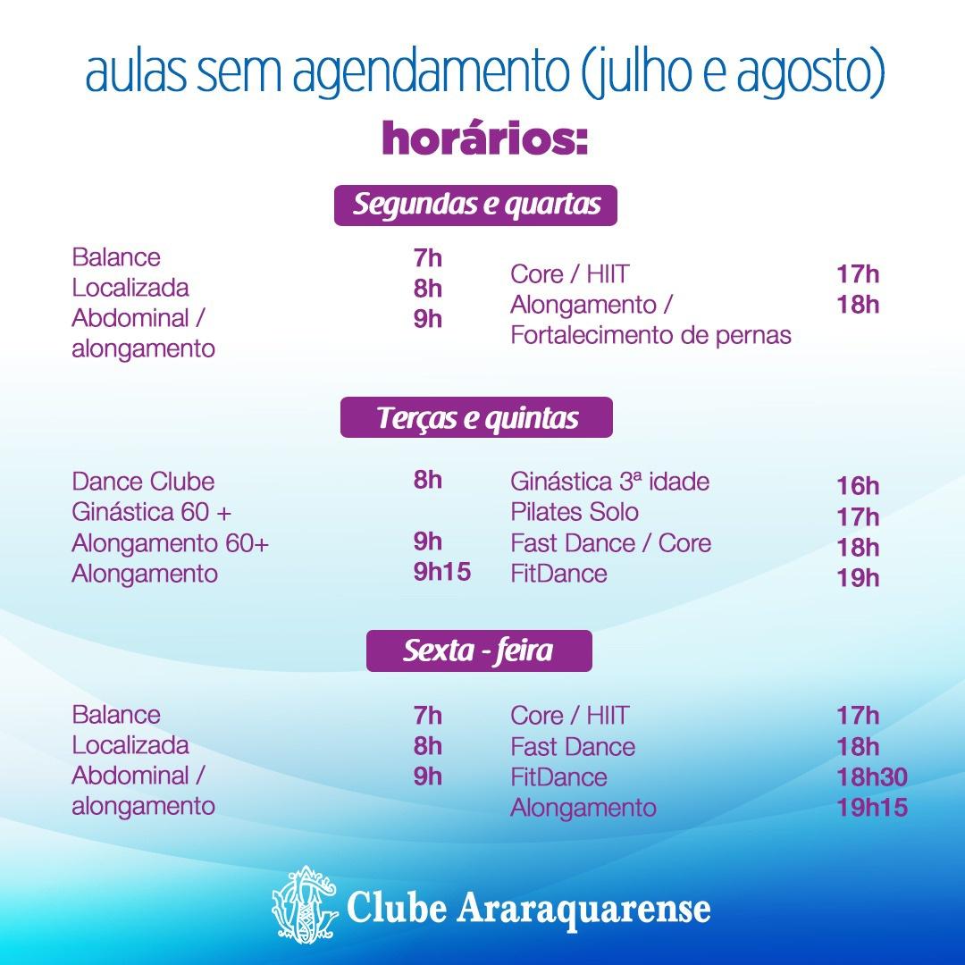 Aulas no Clube Araraquarense!