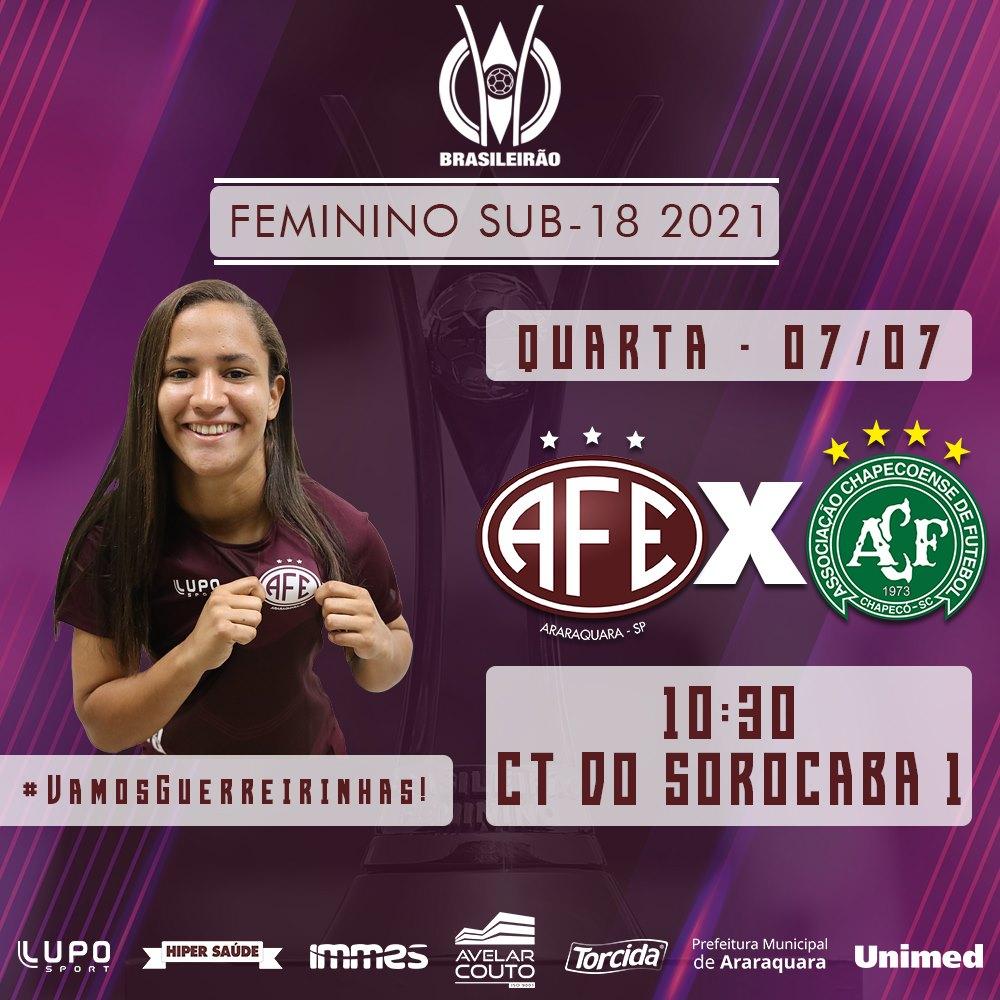 Hoje é dia de Ferroviária contra Chapecoense -  Brasileiro sub-18!