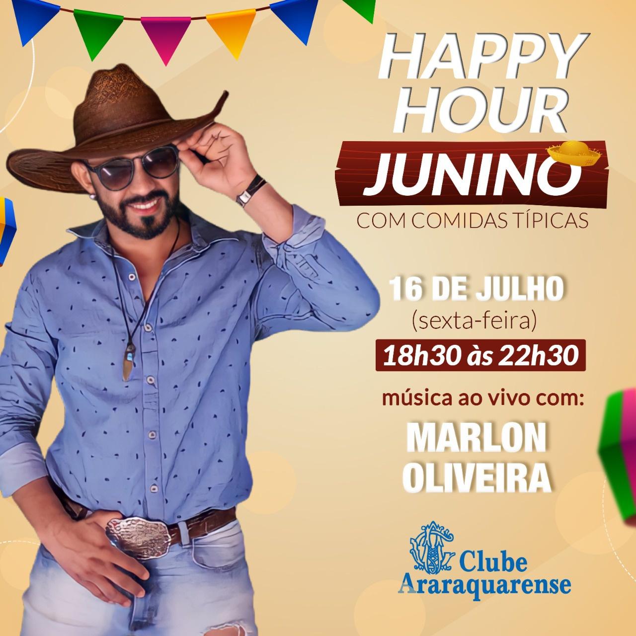 Mais uma edição do Happy Hour Junino nesta 6ª feira 16/07 no Clube Araraquarense!