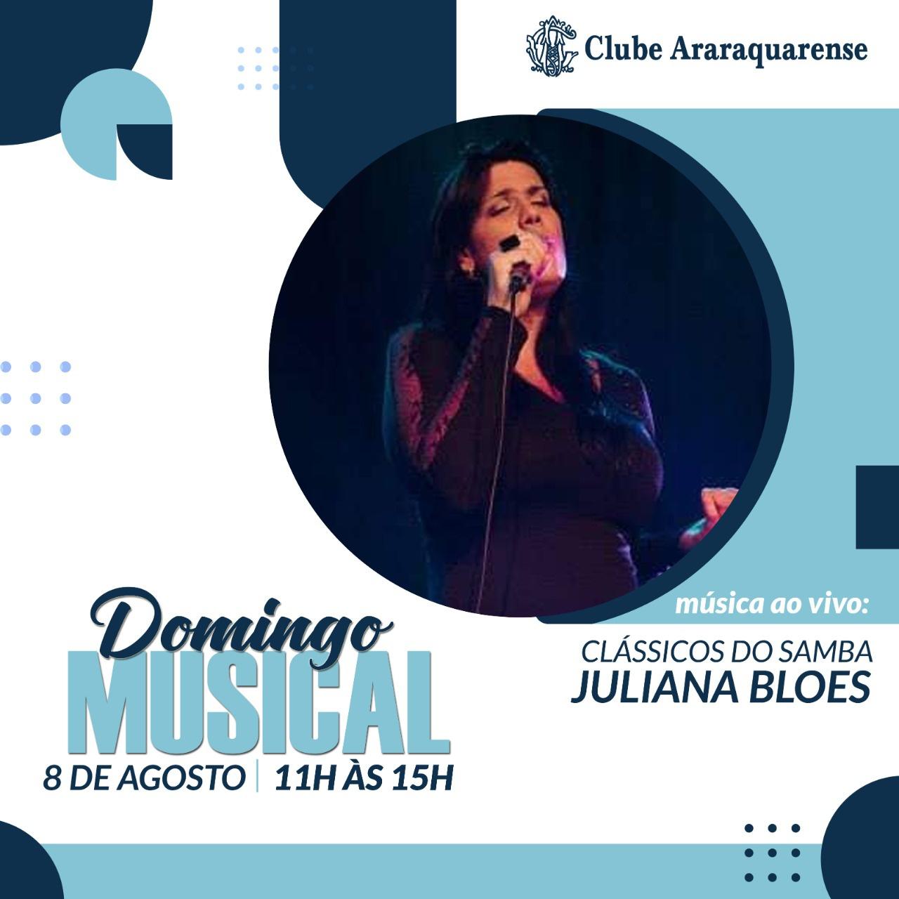 Domingo Musical com samba no Clube Araraquarense no Dia dos Pais!