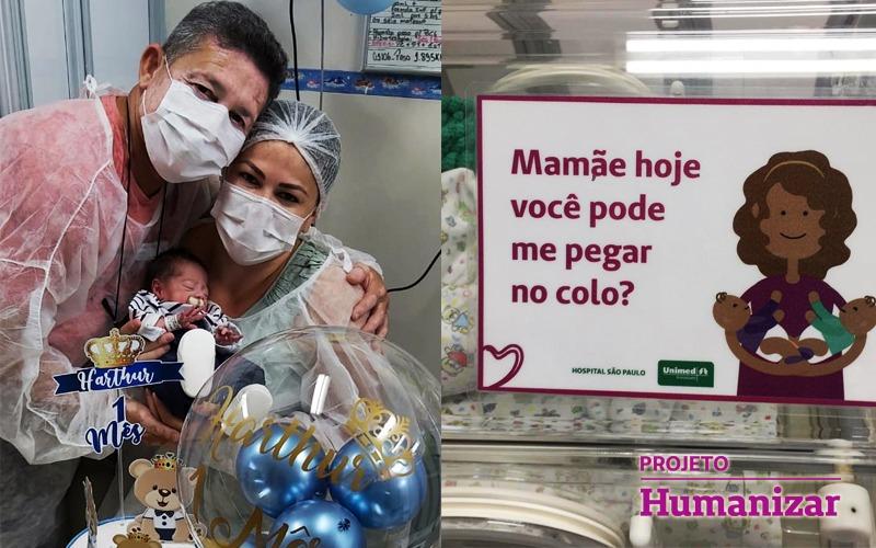 Projeto Humanizar, do Hospital São Paulo – Unimed Araraquara, propicia ações de integração aos pais e bebês da UTINeo