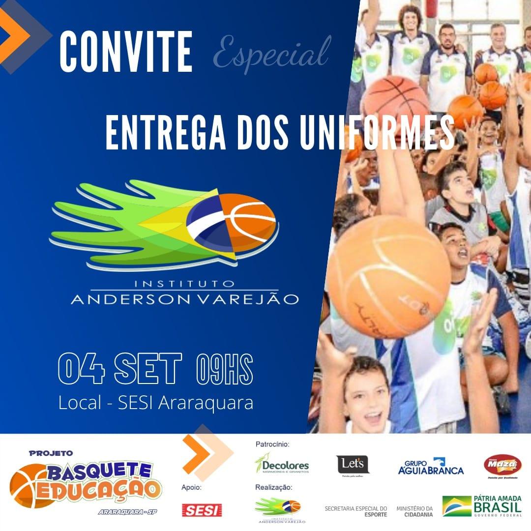 Instituto Anderson Varejão chega em Araraquara neste Sábado 04/09!