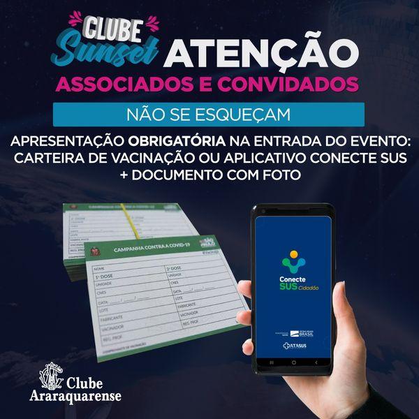 ATENÇÃO ASSOCIADOS E CONVIDADOS DO CLUBE ARARAQUARENSE!