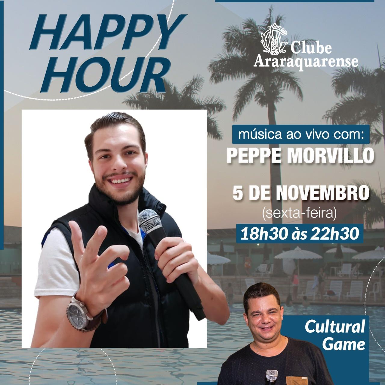 Sextou com Happy hour, música ao vivo e Cultural Game no Clube Araraquarense!