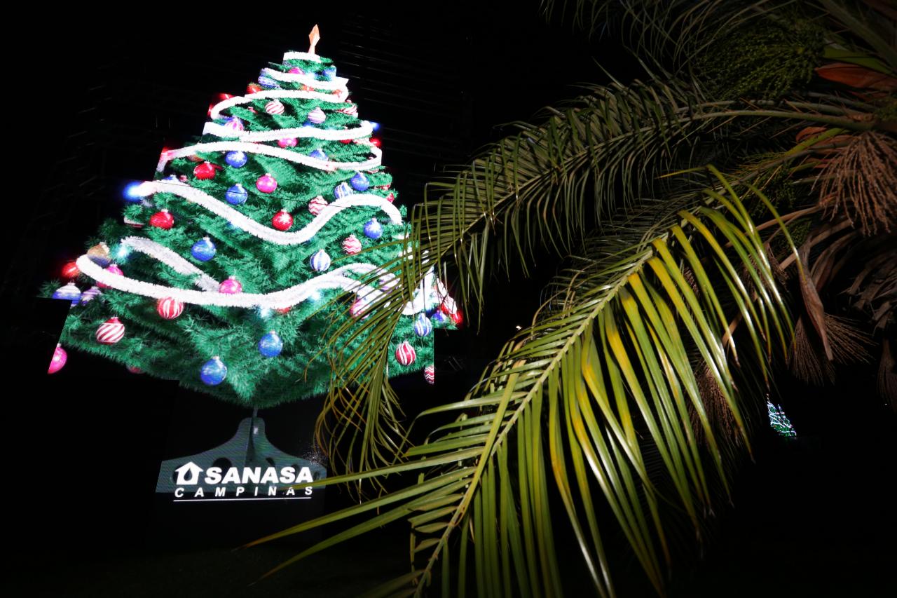 Campinas tem a primeira árvore de Natal digital instalada na Sanasa