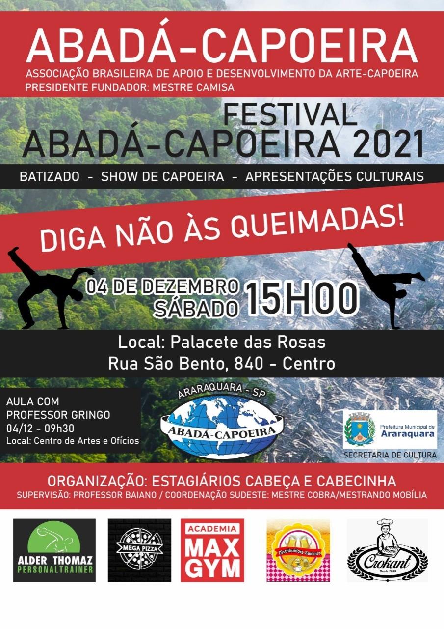 Festival Abadá Capoeira no Palacete das Rosas em Araraquara!