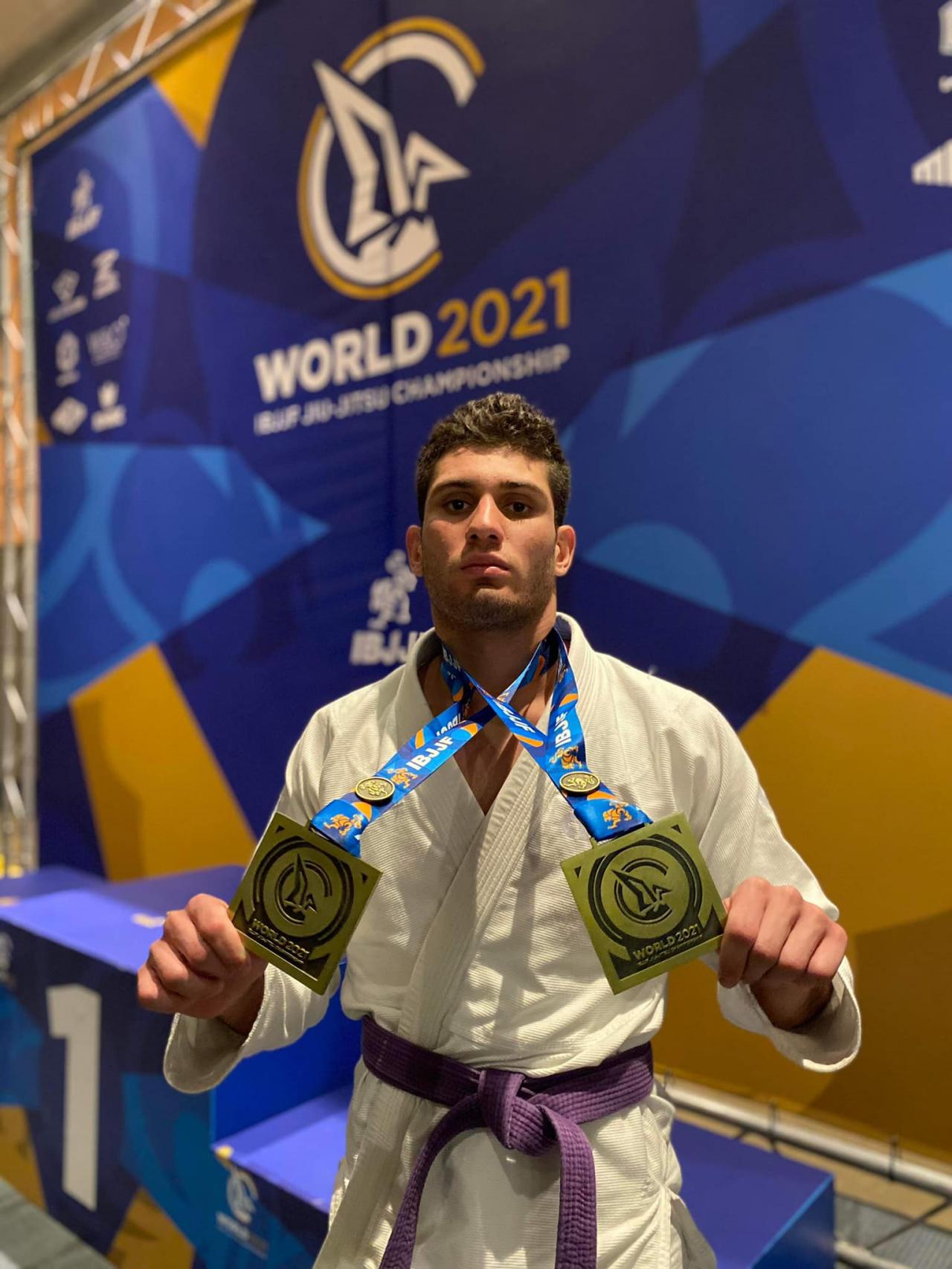 Guilherme Cypriano de Araraquara é 3° Colocado no Mundial de Jiu Jitsu IBJJF peso e absoluto 2021!