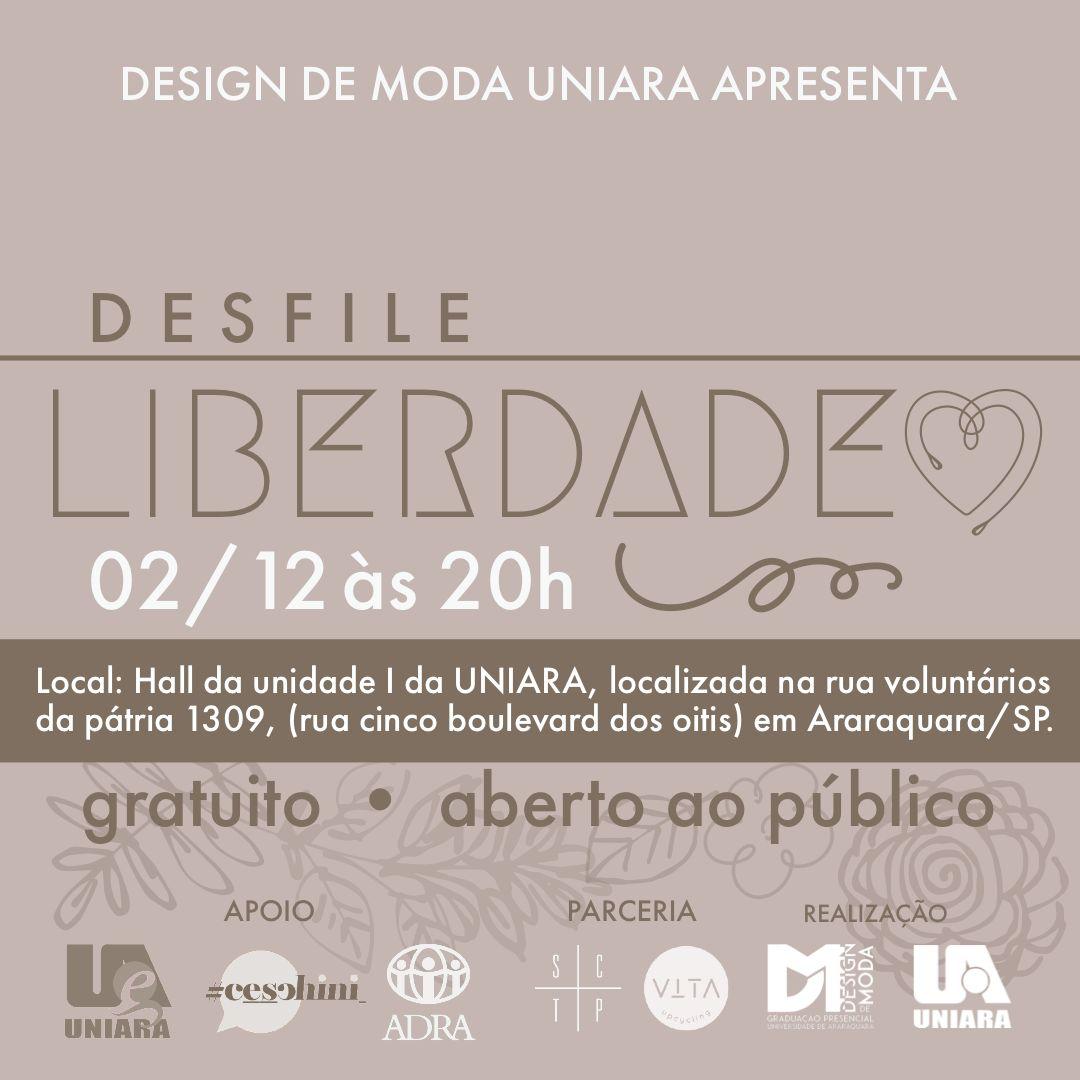 Liberdade é o tema de desfile que exaltará a importância de se sentir livre