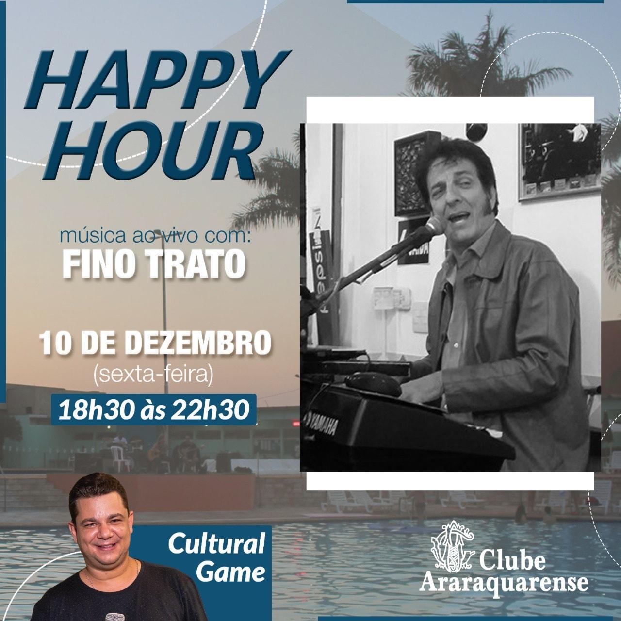 Sextou com Happy hour, música e cultural game no Clube Araraquarense!