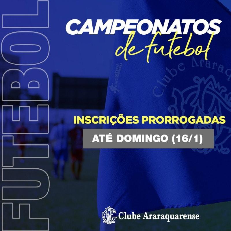 Campeonatos Internos de Futebol do Clube Araraquarense:Inscrições prorrogadas!