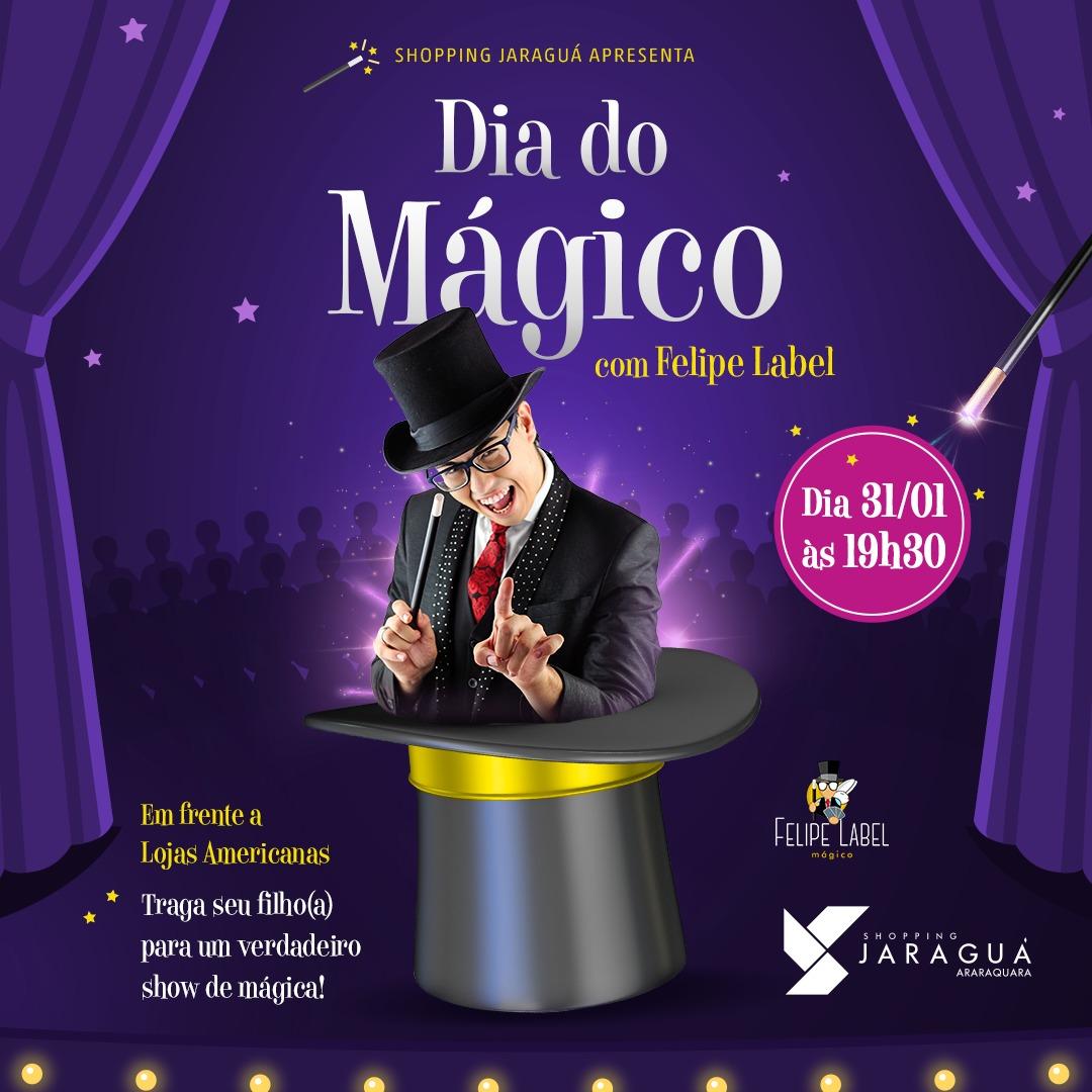 No Dia do Mágico, Felipe Label faz apresentação especial no Shopping Jaraguá