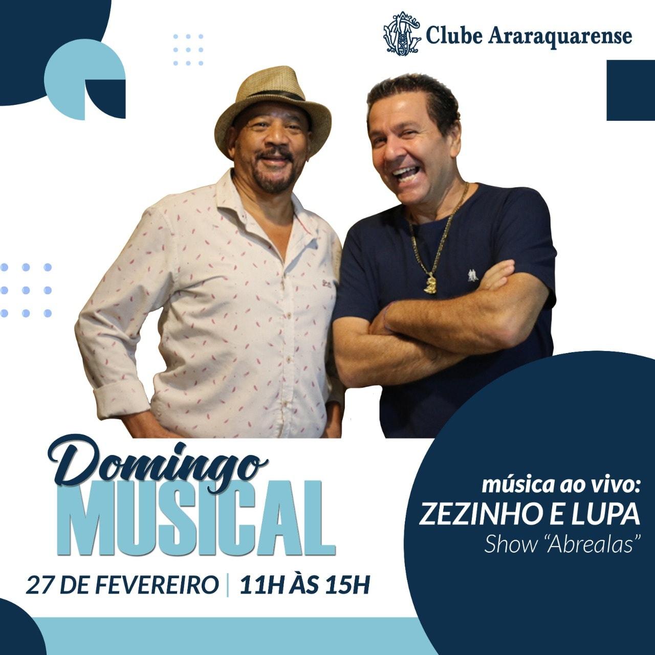 Domingo Musical com o melhor repertório de carnaval no Clube Araraquarense!