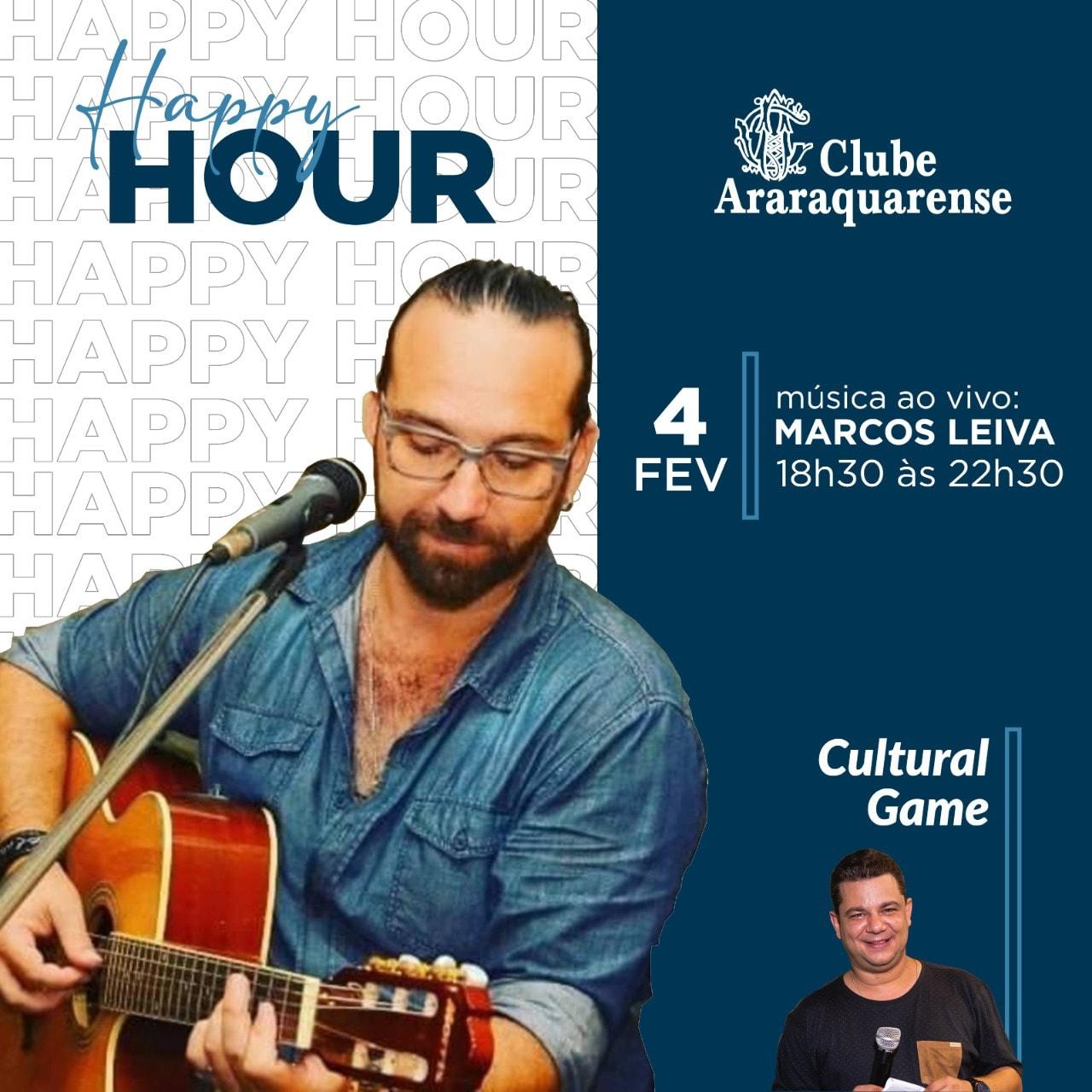 Sexta-feira é dia de música e diversão com mais uma rodada do Cultural Game no Clube Araraquarense!