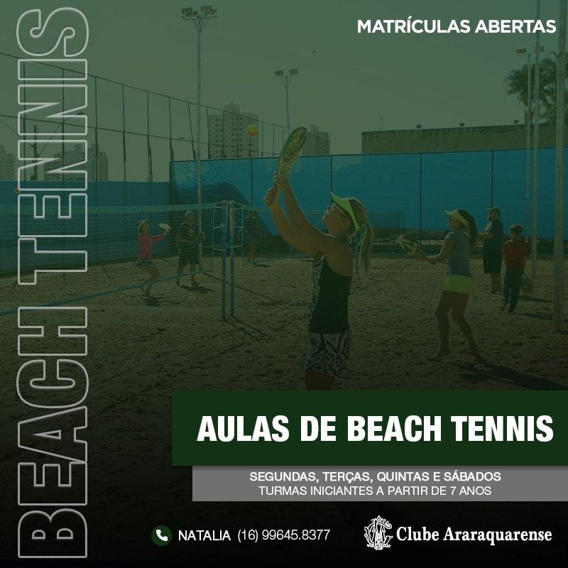 Bora fazer parte das aulas de Beach Tennis do Clube Araraquarense!