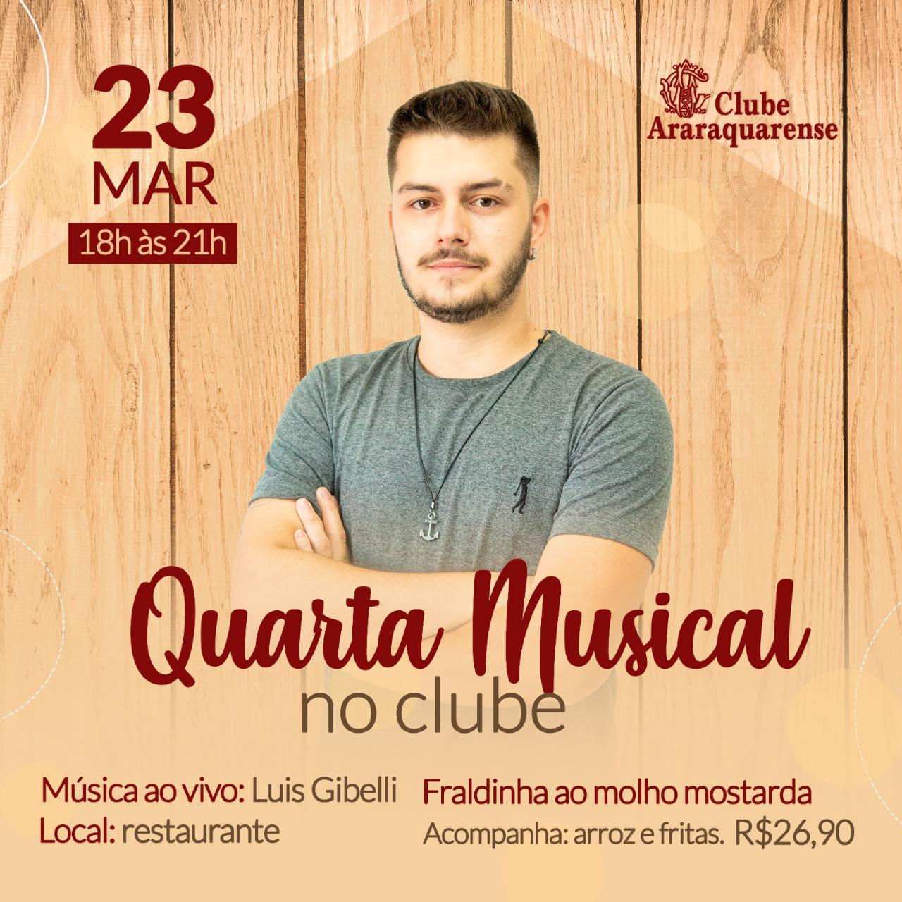 Quarta-feira com música ao vivo no Clube Araraquarense!