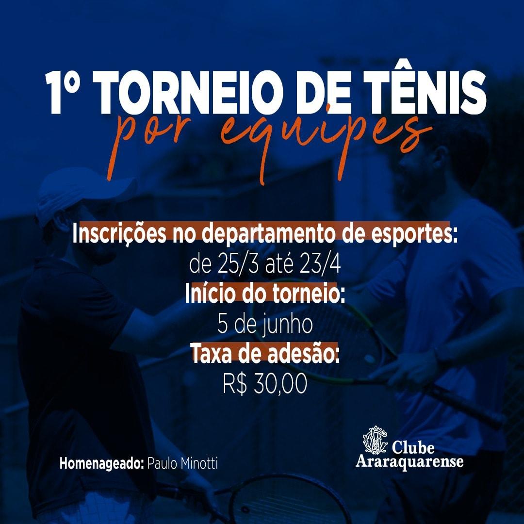 Vem aí o 1° torneio por equipes de Tênis do Clube Araraquarense 2022!