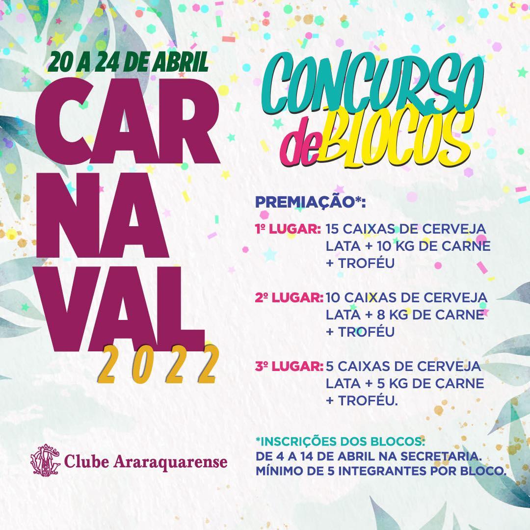 Concurso de Blocos está de volta no Clube Araraquarense!