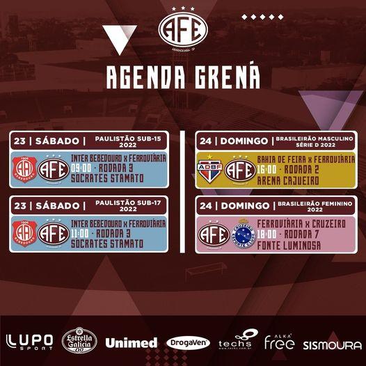 Confira os próximos compromissos da Ferroviária!