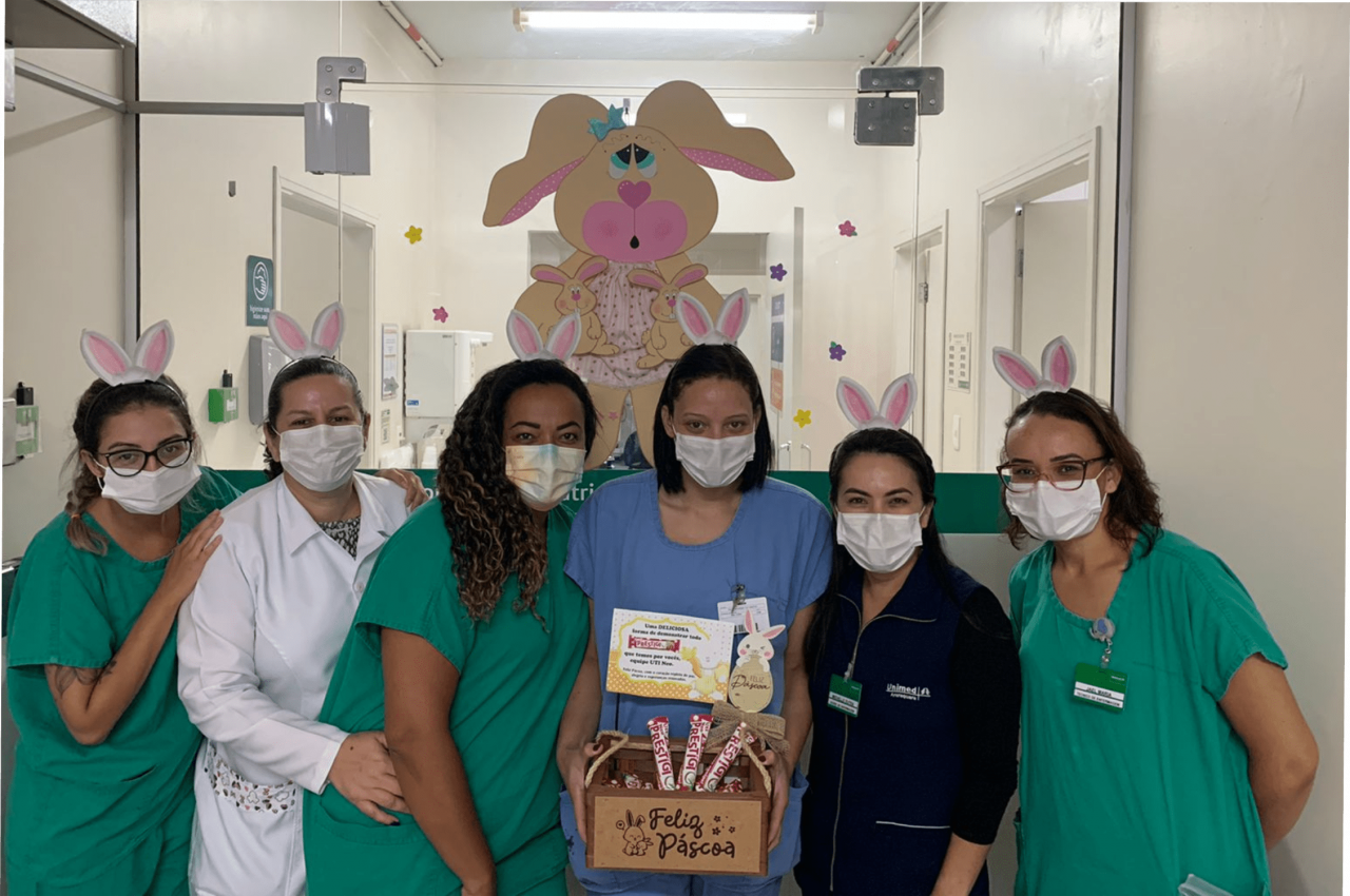 Hospital São Paulo – Unimed Araraquara comemora a Páscoa com ações humanizadas