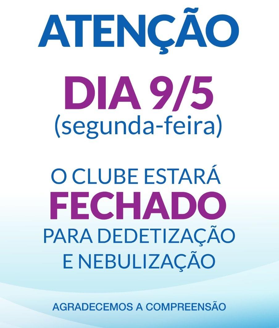Clube Araraquarense fechado para dedetização em 09/05/2022!