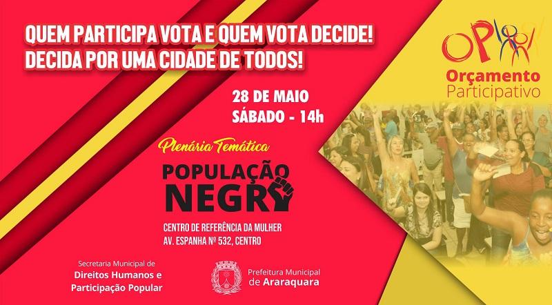 OP: Plenária Temática da População Negra acontece neste sábado (28)