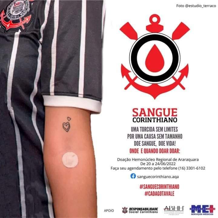 11 Campanha Sangue Corinthiano 2022 acontece nesta semana em Araraquara!