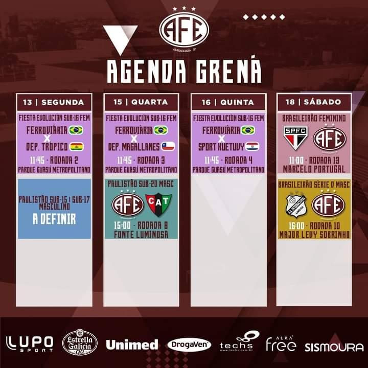 Anote os próximos compromissos da Ferroviária!