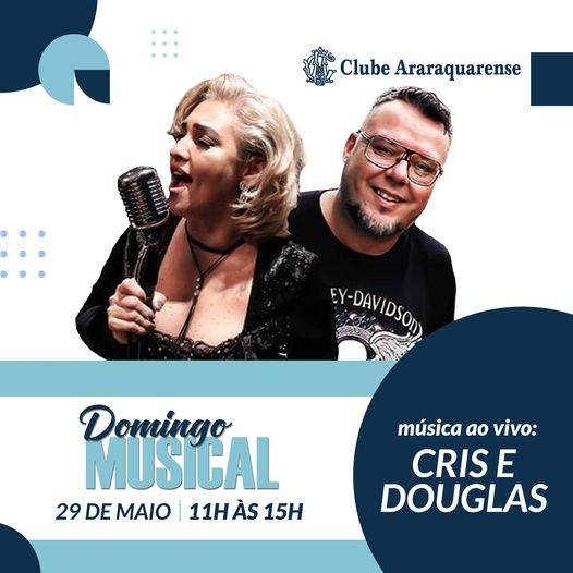  Domingo 29/05 no Clube Araraquarense com muita música!