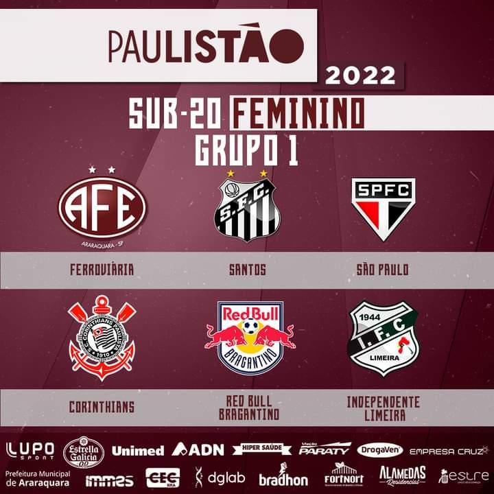 Ferroviária conhece os grupos definidos para o Paulista Sub 15 e Sub 20 Feminino 2022!