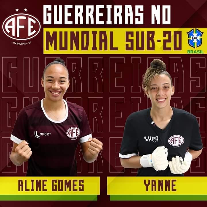 Goleira Yanne e Aline Gomes disputarao o Mundial Sub 20 pelo Brasil