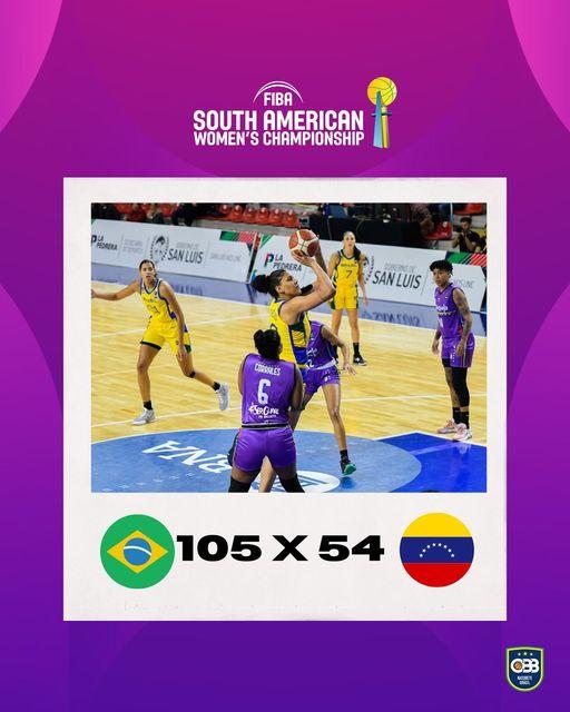 Brasil 105 X 54 Venezuela - Sulamericano Basquete Feminino 2022!
