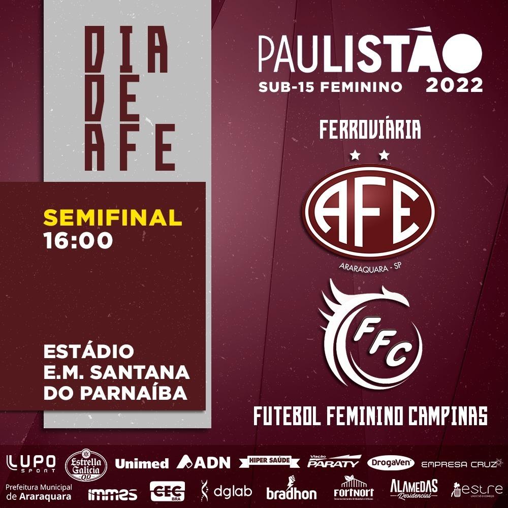 Ferroviária joga contra o FFC(Campinas) no Sub 15 Feminino 2022!