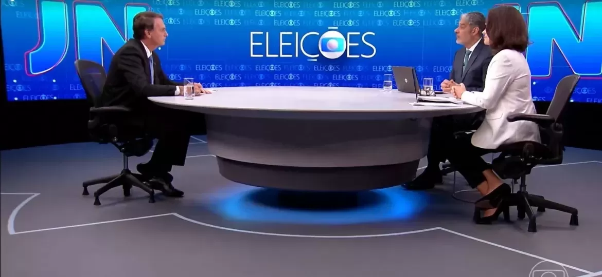 Candidato Jair Bolsonaro (PL) participou da sabatina do Jornal Nacional