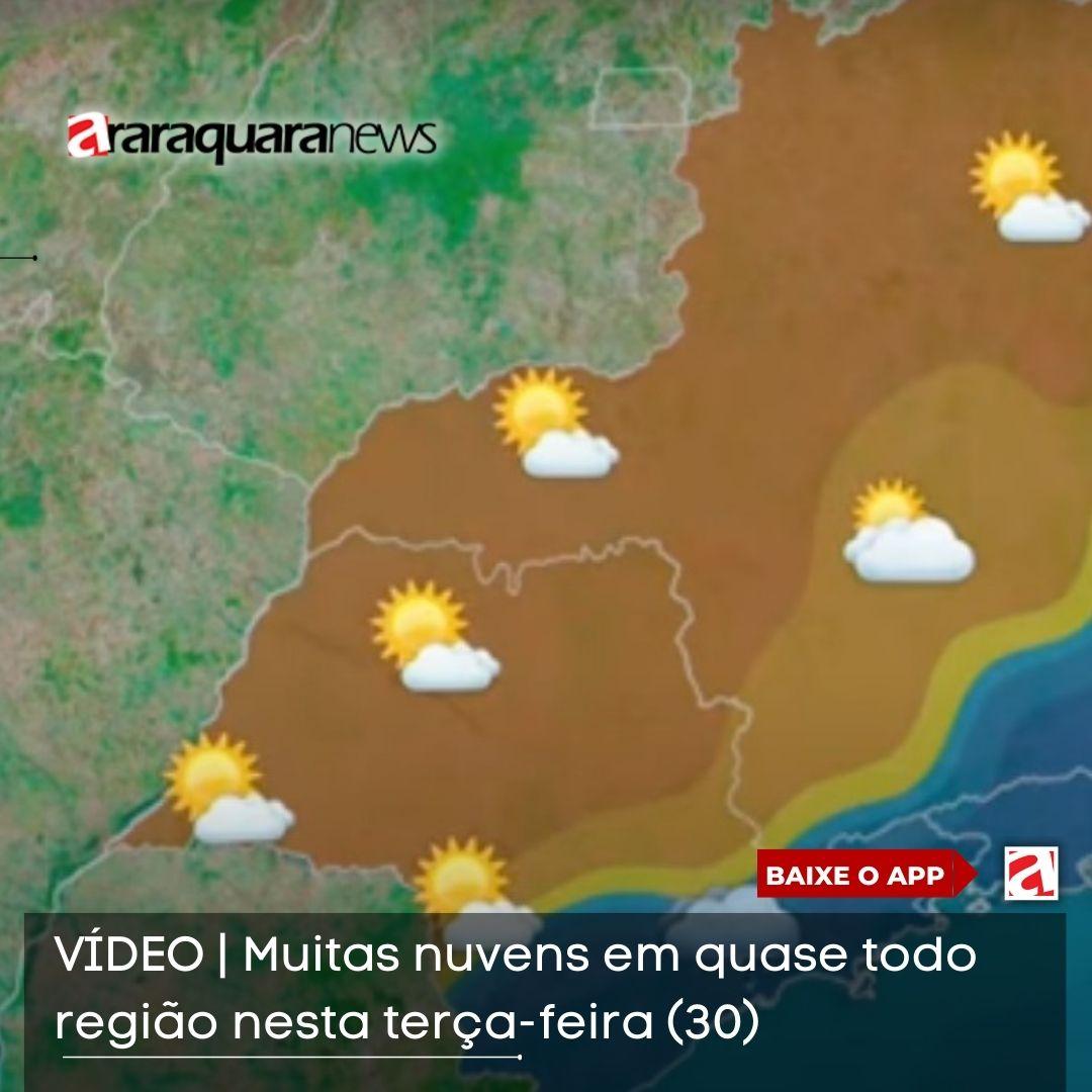 VÍDEO | Muitas nuvens em quase toda região nesta terça-feira (30)