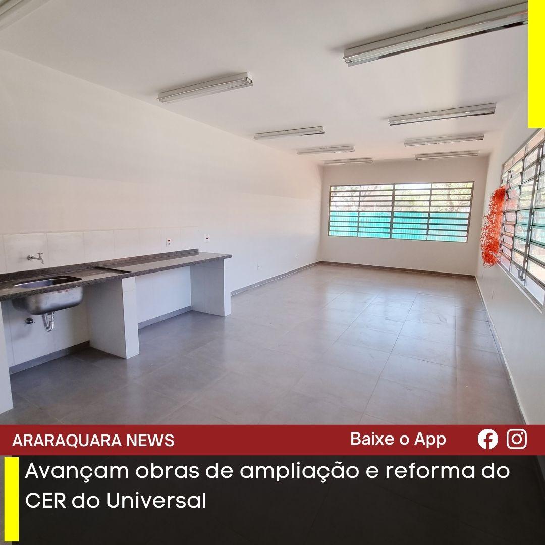 Avançam obras de ampliação e reforma do CER do Universal