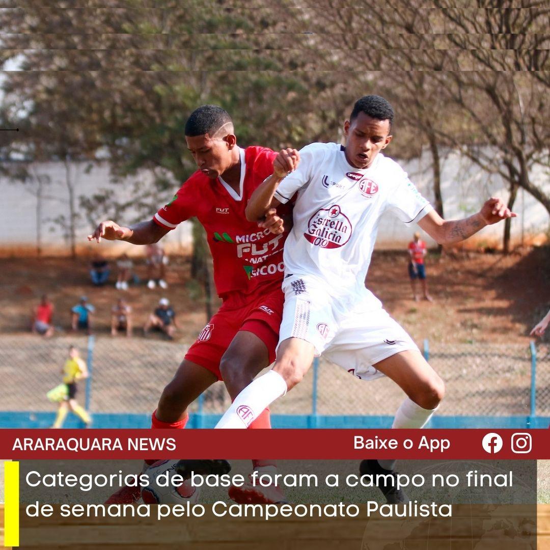 Categorias de base foram a campo no final de semana pelo Campeonato Paulista