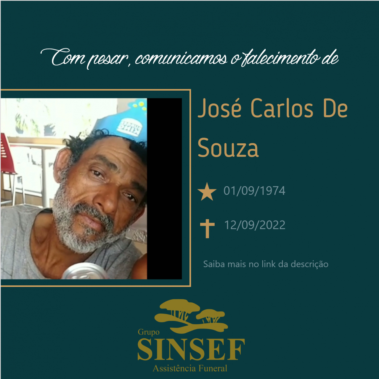 Com pesar, o Grupo Sinsef se despede de José Carlos de Souza