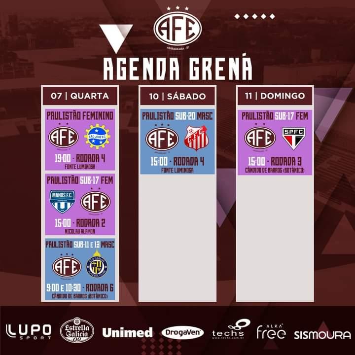 Confira os próximos compromissos com a Agenda Grená!