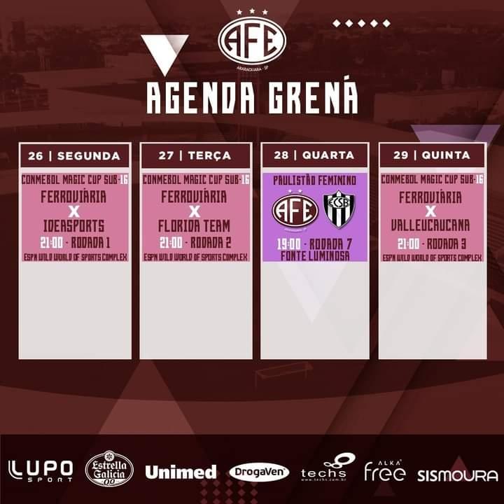 Confira os próximos jogos da Ferroviaria!