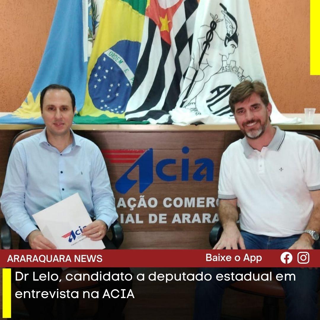 Dr Lelo, candidato a deputado estadual em entrevista na ACIA