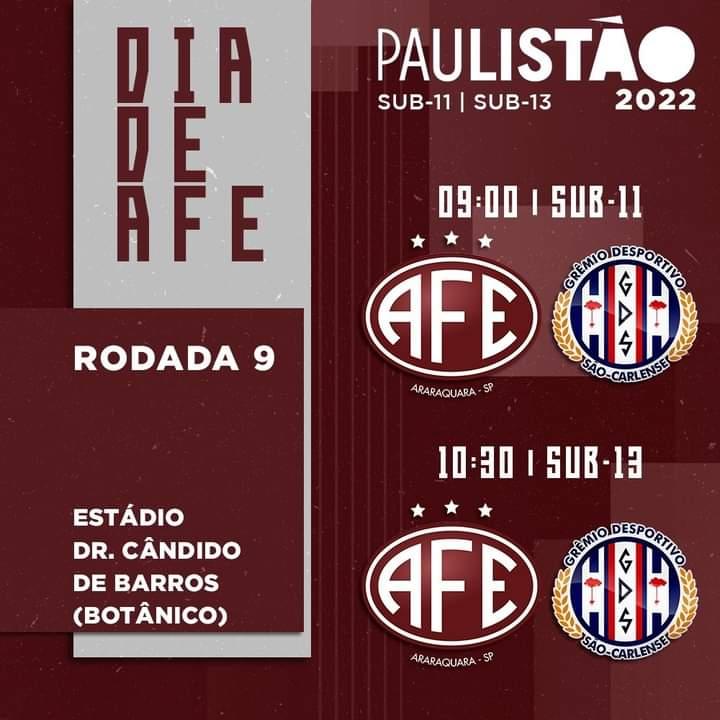 Ferroviaria X Grêmio São Carlense - Paulista Sub 11 e 13 2022!